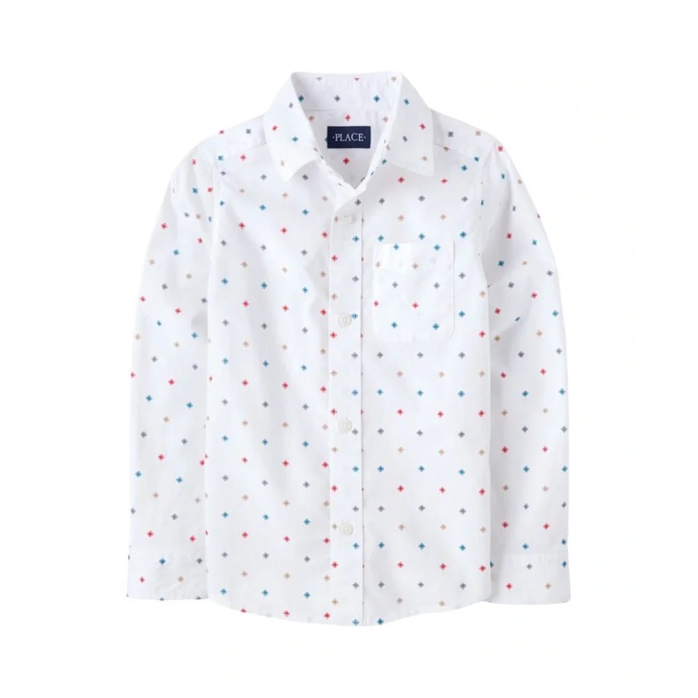 The Children's Place White Button Down Shirt NWT Size 5/6